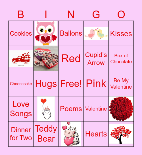 Valentine Bingo Card