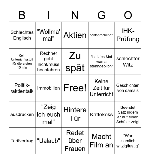 Dreßler V3 Bingo Card