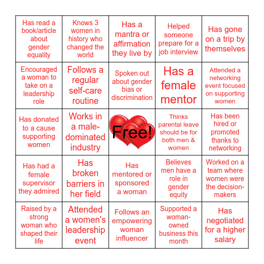 WFRI Galentine's Day Bingo! Bingo Card