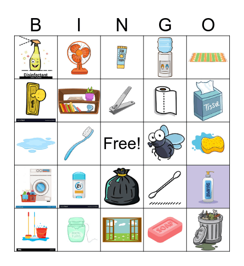Hygiene Bingo Card