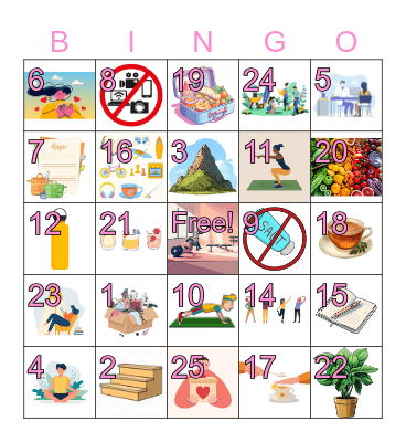 Heart-Health Bingo! Bingo Card