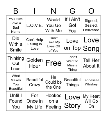 Valentines Bingo <3 Bingo Card