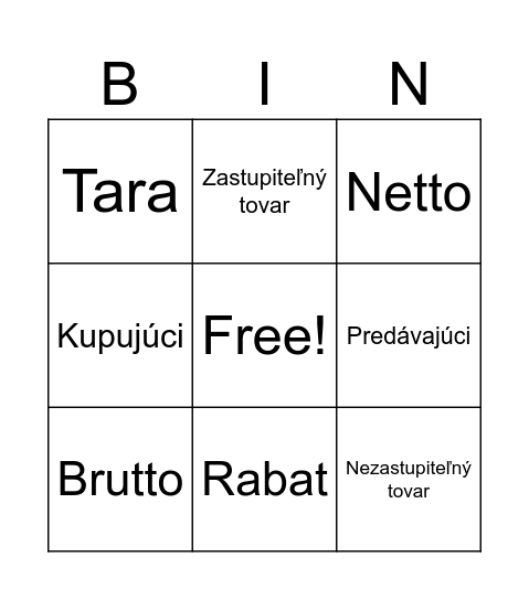 Kúpna zmluva v ZO Bingo Card