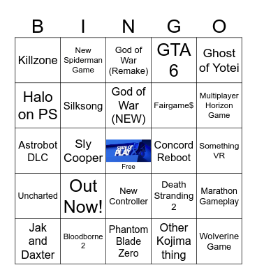 February State of Play BINGO Card