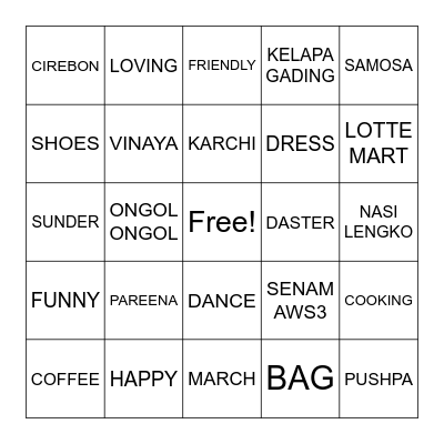 All About Anju! Bingo Card