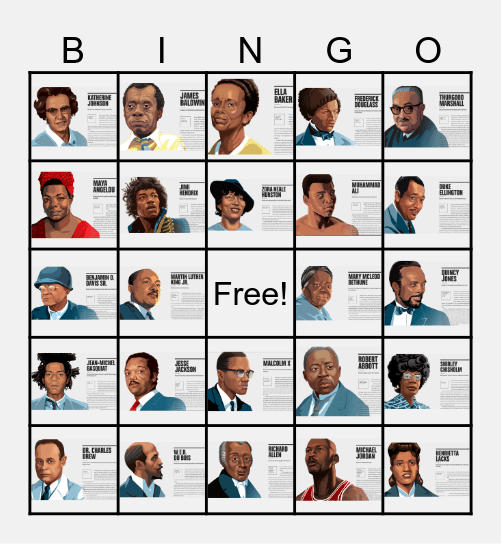 BLACK HISTORY MONTH Bingo Card - Black History Month 