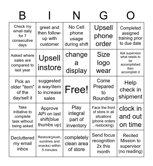 CHOI Bingo Card