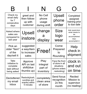 WORKPLACE BINGO Card