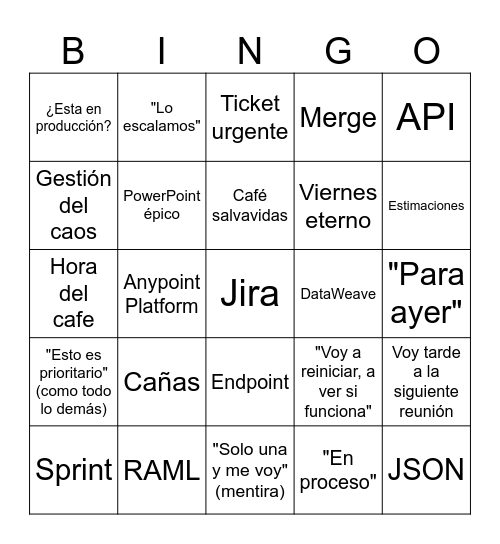 DELOITTE Bingo Card
