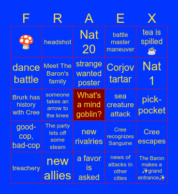 From Captain to Captive: A Goblin's Tale Bingo Card