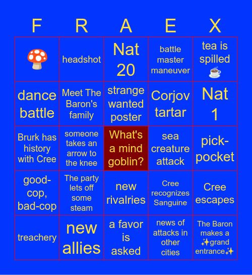 From Captain to Captive: A Goblin's Tale Bingo Card