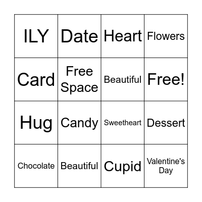 Valentine's BINGO Card