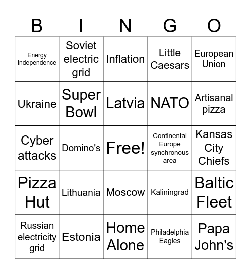 CNN 10 2/10/25 Bingo Card