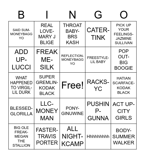 RATCHET BINGO Card