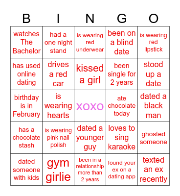 GALENTINES Bingo Card