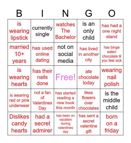 GALENTINES Bingo Card