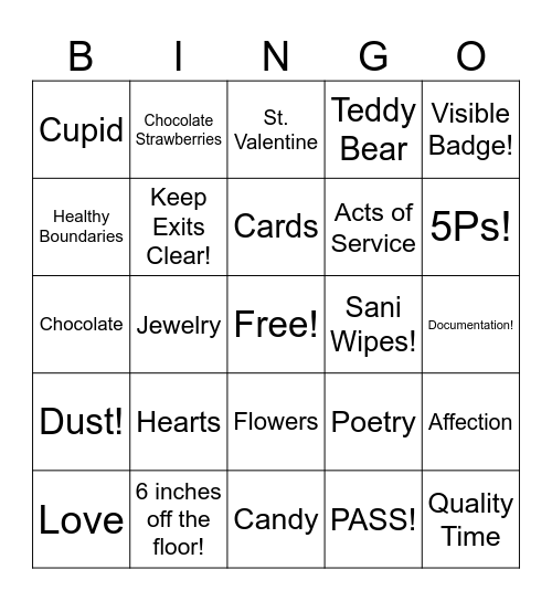 We Love Joint Commission! Bingo Card