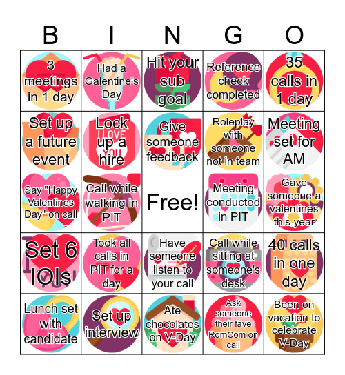 Friendship Party Bingo Card