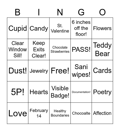We Love Joint Commission! Bingo Card