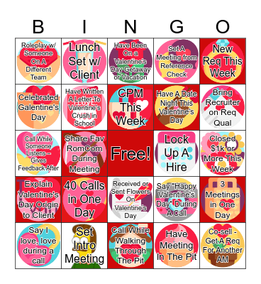 Friendship Party Bingo Card