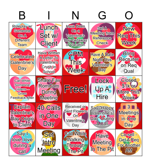 Friendship Party Bingo Card