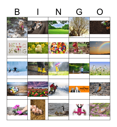 March Break Bingo! Bingo Card