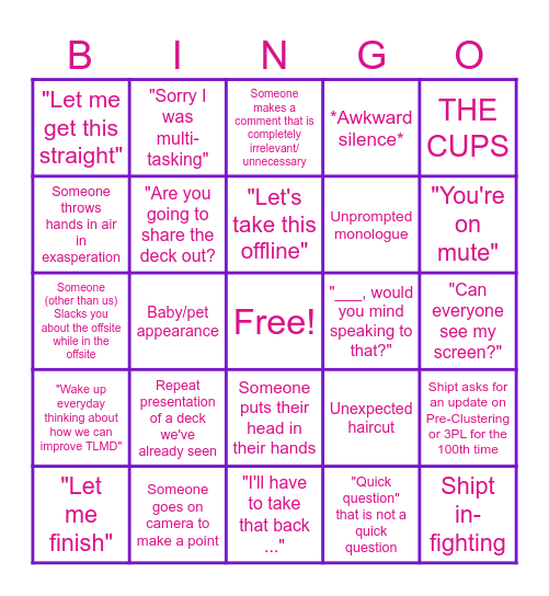 Offsite Bingo! Bingo Card