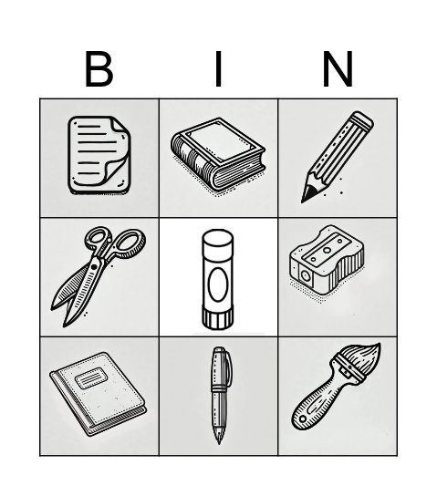 In der Federtasche Bingo Card