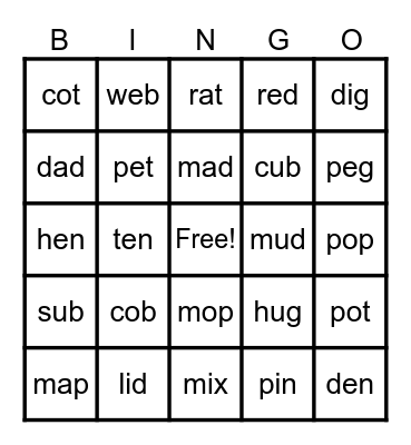 Valentine Bingo Card