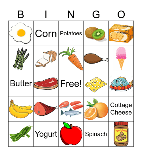 NUTRITION Bingo Card