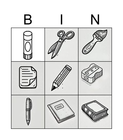 In der Federtasche Bingo Card
