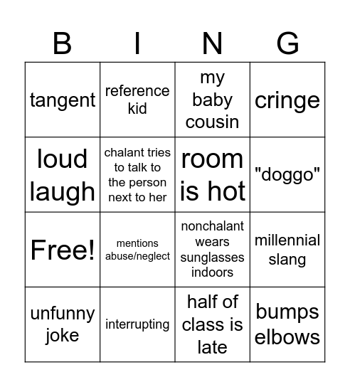 Psych101 Bing Bingo Card