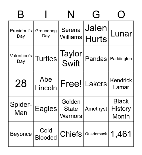 News and Facts Bingo Card