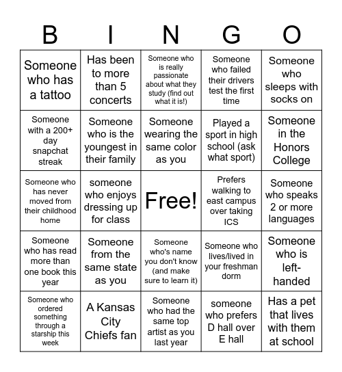 Ambassa-Bingo Card