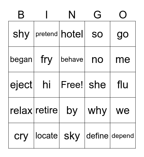 Unit 7 Bingo Card