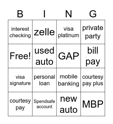 SALES AND SERVICE Bingo Card