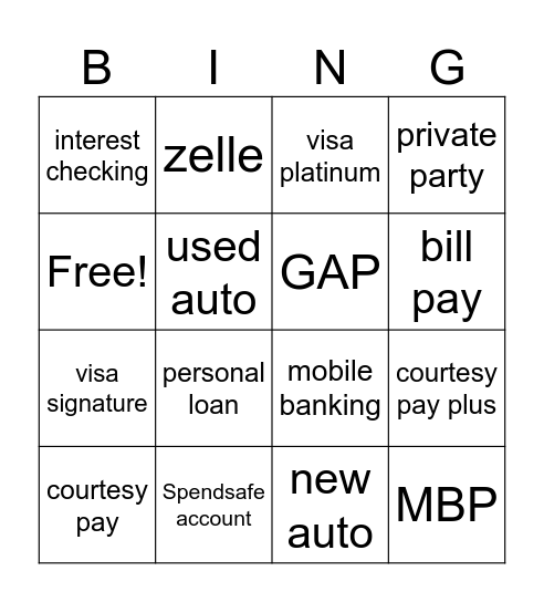 SALES AND SERVICE Bingo Card