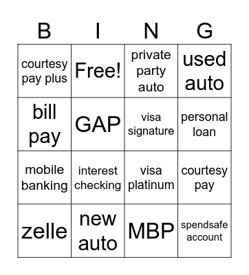 SALES AND SERVICE Bingo Card