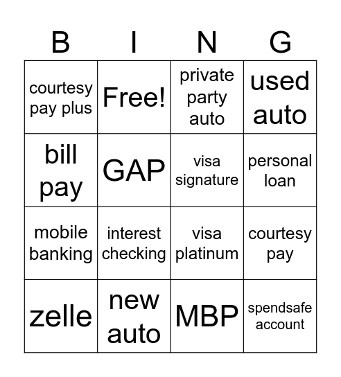 SALES AND SERVICE Bingo Card