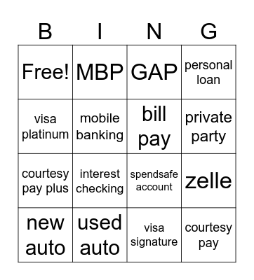 SALES AND SERVICE Bingo Card