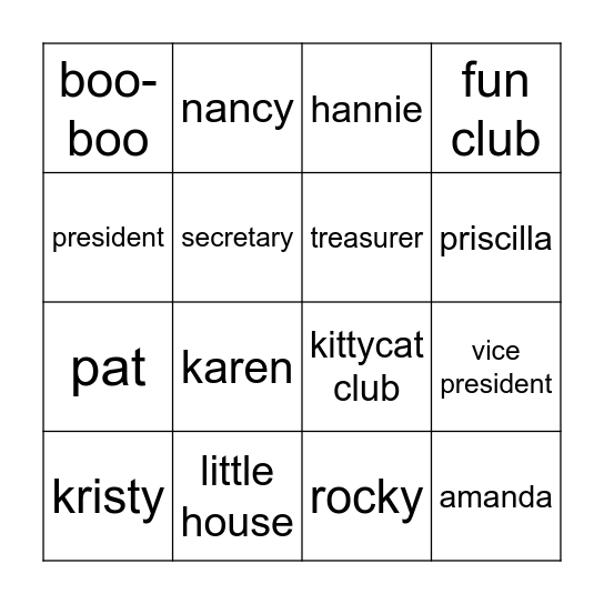 Bingo Card