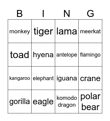Nature makes happy Bingo Card
