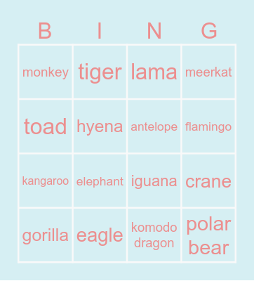 Nature makes happy Bingo Card