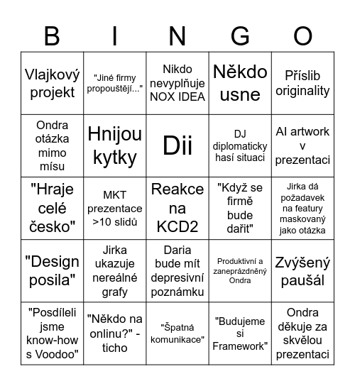 All Hands 11.02. Bingo Card