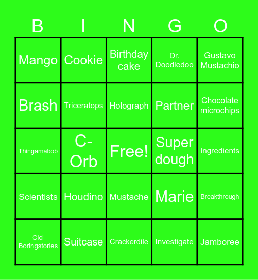 InvestiGators BINGO Card
