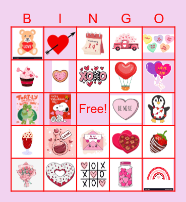 Valentine's Bingo Card