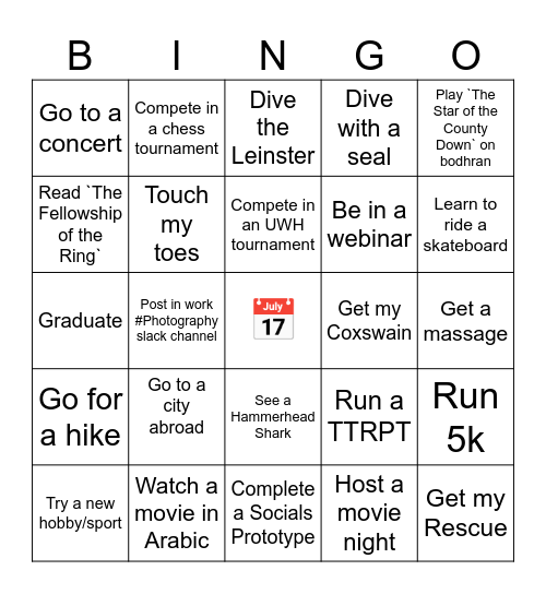2025 Bingo Card