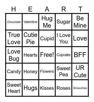 HEART Bingo Card