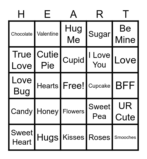 HEART Bingo Card