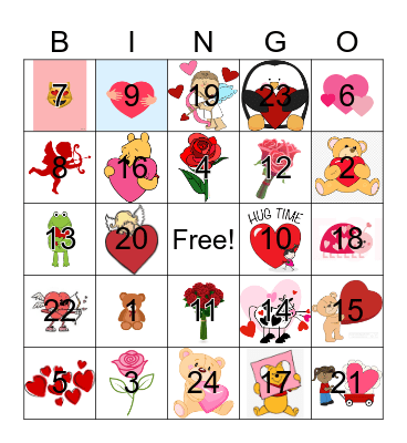 Valentine's Day Bingo Card